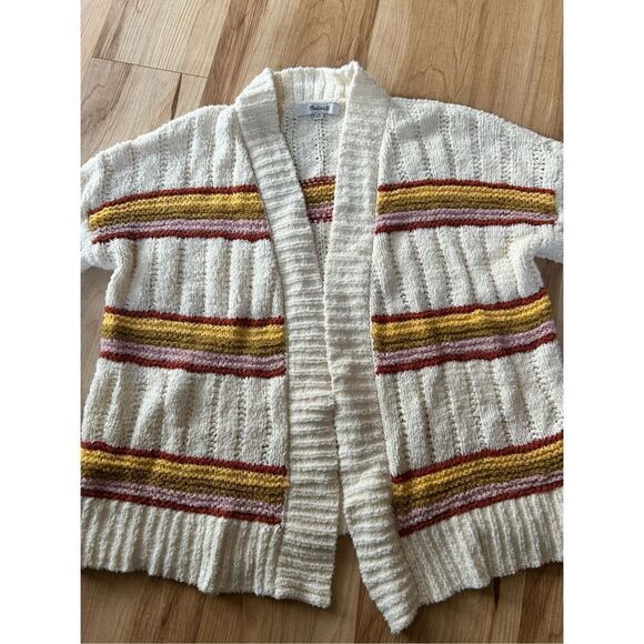 Madewell open cardigan striped diaz sweater - Picture 3 of 8